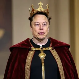 elon musk as a king, hd photo