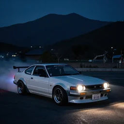 9 0 s drift culture, cars, ae 8 6, night, japan, mountain, 4 k