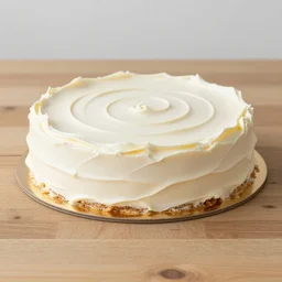 A photo of a swedish cake from the side on a wooden table, with cream spread on the sides and strawberries, raspberries and blueberries placed in circles on top. Sunset. 4K. Cinematic lighting. High detail. Realistic. Delicious.