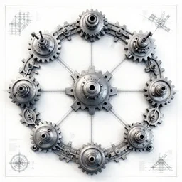 top down gears of war map, symmetrical outpost, hand drawn, architectural design blueprints