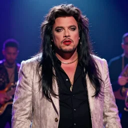 jack black cosplaying as cher, music video still, 8 k