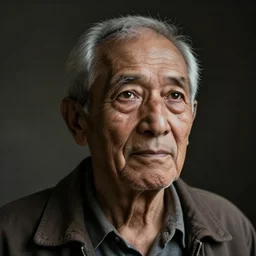 poignant portrait of an old multicultural man remembering his youth, the years weigh heavily in his eyes, feelings of nostalgia, melancholy, grief, acceptance, peace, hope