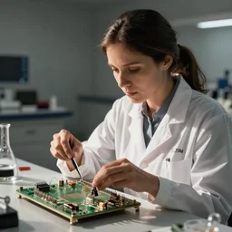 a female neuroscientist trying to understand a microprocessor, jean giraud