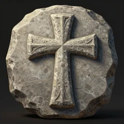 intricate concept illustration of a cross marked in a stone on a high impact, highly detailed, digital painting, artstation, smooth, symmetrical, sharp focus, illustration