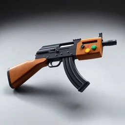 a video game controller designed to look like an ak - 4 7, designed by nintendo, product photography, studio lighting