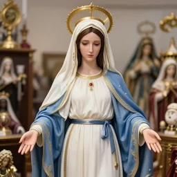 a highly detailed and realistic photo of the virgin mary cosplay on a satansite collection, artstation, 4 k, correctly anatomy, good light