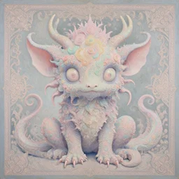 breathtaking delicate detailed concept art painting pattern creature, by hsiao - ron cheng, bizarre compositions, exquisite detail, pastel colors, ornate background, 8 k