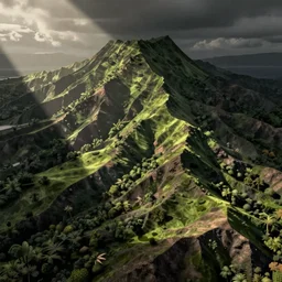 3D stereogram of Hawaii landscape