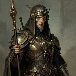 high fantasy steampunk cultist portrait by moebius