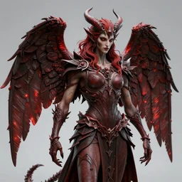 complex 3 d render hyper detailed ultra sharp of a beautiful azazello is one of the demonic and mystical characters in the work, a negative character in biblical stories, a fallen angel who opposed the will of god. trending on artstation, 8 k