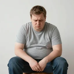 a sad, fat dad