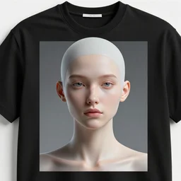 fashion photo of a black tshirt with a hyperdetailed portrait of a futuristic trippy cute meditating robot, 8 k, symetrical, fluorescent colors, halluzinogenic, multicolored tshirt art,