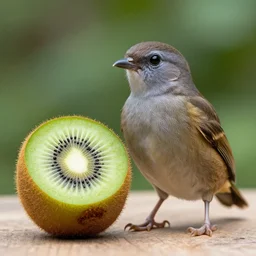 a kiwi that is both a bird and a fruit