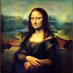 Mona Lisa, but painted by Van Gogh