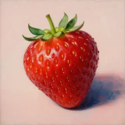 surrealism painting of a strawberry