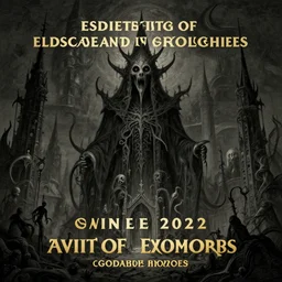 eldritch squamous sinister sepulchral macabre unholy profane city of eldritch horrors, 8K, trending on artstation, golden ratio, rule of thirds, low key, ray tracing, establishing shot, extremely high detail, concept art, award winning, by Gustave Doré