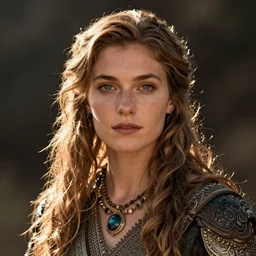 female portrait, in skyrim