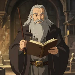 J.R.R. Tolkien as Gandalf, ambient lighting, 4k, anime key visual, lois van baarle, ilya kuvshinov, rossdraws, artstation
