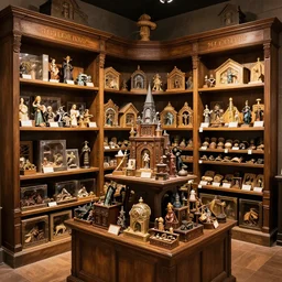 photo of a toy store for wizards, magical toys
