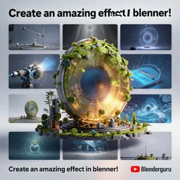 2021. Finished result. Raytracing. Nvidia graphics demo. Award winning. Blender 3d youtube tutorial. Video titled \'Create an amazing effect in blender!\' by Blenderguru. Advanced. Impressive. Amazing lighting. Top voted video. Trending page.