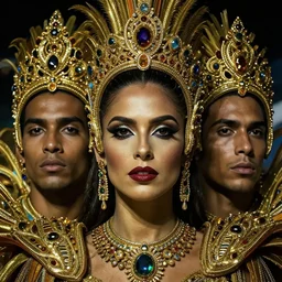 photography of brazilian carnaval queen by istvan sandorfi & thomas eakes & xiang duan, perfect facial symmetry, dim volumetric cinematic lighting, 8 k, post - processing, extremely hyper - detailed, intricate, epic composition, masterpiece, stunning,