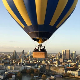 4 k photograph of the london from a hot air balloon