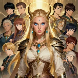 a beautiful blonde valkyrie wearing a nordic outfit with nordic jewelry and accessories by alex gray, android jones, nekro, karol bak, ayami kojima, artgerm, yoshitaka amano, olivier ledroit, ruan jia, charlie bowater, tom bagshaw, make up, blue eyes, golden hora, concept art, fantasy