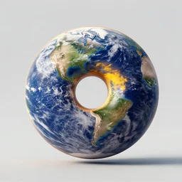 earth planet with shape of donut