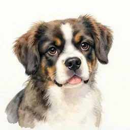 water colour of Patches Pete