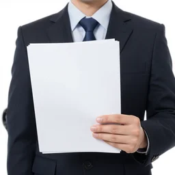 a 5 0's detective holding papers in his hand