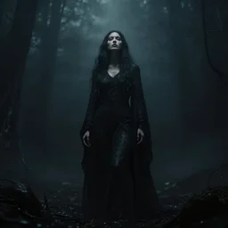 beauty rising from the void, dark and mysterious, stopped in time, atmospheric, ominous, eerie, cinematic, Epic, 8k, 4k, ultra detail, ultra realistic
