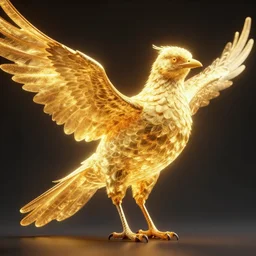 a professional photographic view picture of a giant glowing golden bird ,photographic filter unreal engine 5 realistic hyperdetailed 8k ultradetail cinematic concept art volumetric lighting, fantasy artwork, very beautiful scenery, very realistic painting effect, hd, hdr, cinematic 4k wallpaper, 8k, ultra detailed, high resolution, artstation trending on artstation in the style of Albert Dros glowing rich colors powerful imagery nasa footage drone footage drone photography