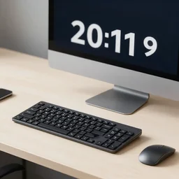 photo of a computer on a desk ( 2 0 1 9 ). realistic, highly - detailed, award - winning, sharp focus