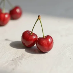artstation drawing render Few fresh cherries on a table