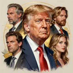 highly detailed full portrait of donald trump, art by donato giancola and ruan jia and carl larsson and magali villeneuve. trending on artstation, intricate details, energetic composition, golden ratio, concept art, illustration, elegant art