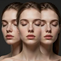 3 d portrait of gina ( closed eyes ) by vitaly bulgarov, ultra hyper realistic, cgi, trending on artstation