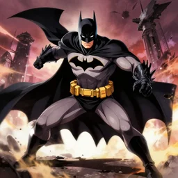 batman as anime character attacking full body high detailed pinterest hd crunchyroll anime opening action scene
