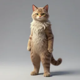 conceptual artwork of a full body of an anthropomorphic female cat, by greg rutkowski, matte painting, furry art, artstation, deviantart, pixiv trending