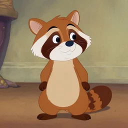 scene from 1 9 2 0's disney cartoon, crocodile racoon