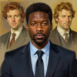 portrait of donald glover as a detective, highly detailed, digital painting, artstation, concept art, sharp focus, illustration, art by artgerm and greg rutkowski and alphonse mucha