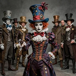 lisa frank pattern fantasy character portrait of the mad hatter, ultra realistic, wide angle, intricate details, blade runner artifacts, highly detailed by peter mohrbacher, wayne barlowe, boris vallejo, hajime sorayama aaron horkey, gaston bussiere, craig mullins