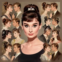 audrey hepburn, different movie scenes, intricate, elegant, highly detailed, digital painting, artstation, matte, illustration, art by artgerm, greg rutkowski, loish, rhads, ferdinand knab, makoto shinkai, lois van baarle, ilya kuvshinov, rossdraws, tom bagshaw