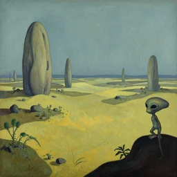 an alien landscape by Moebius
