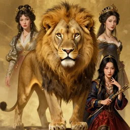 highly detailed portrait of a majestic lioness queen in the form of a beautiful woman. d & d, art by donato giancola and evelyn de morgan and eugene delacroix and fenghua zhong. trending on artstation, intricate details, energetic composition, golden ratio, concept art, illustration, elegant art, global illuminaition