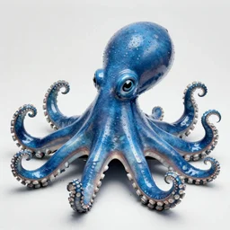 blue octopus. detailed. deep. masterpiece. jeff koons