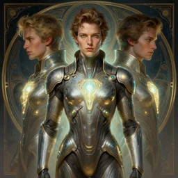 symmetry!! portrait of glenn howerton, sci - fi, tech wear, glowing lights!! intricate, elegant, highly detailed, digital painting, artstation, concept art, smooth, sharp focus, illustration, art by artgerm and greg rutkowski and alphonse mucha