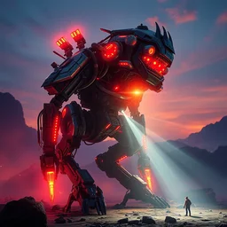 scorcher machine mecanical creature robot of horizon forbidden west horizon zero dawn radiating a glowing aura global illumination ray tracing hdr fanart arstation by ian pesty and alena aenami artworks in 4 k