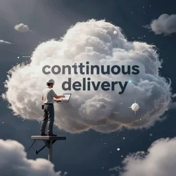 Engineer deploying code to the cloud with continuous delivery
