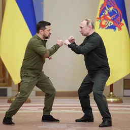 putin fighting with zalenski wołodymyr
