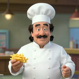 Danny Devito as a fry cook at the Krusty Krab